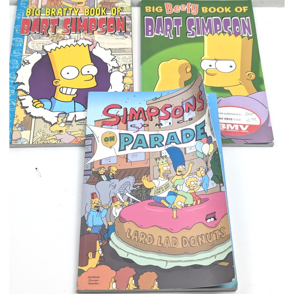 The Simpsons Comics Lot: Big Bratty, Beefy Book of Bart & Simpsons on‎ Parade